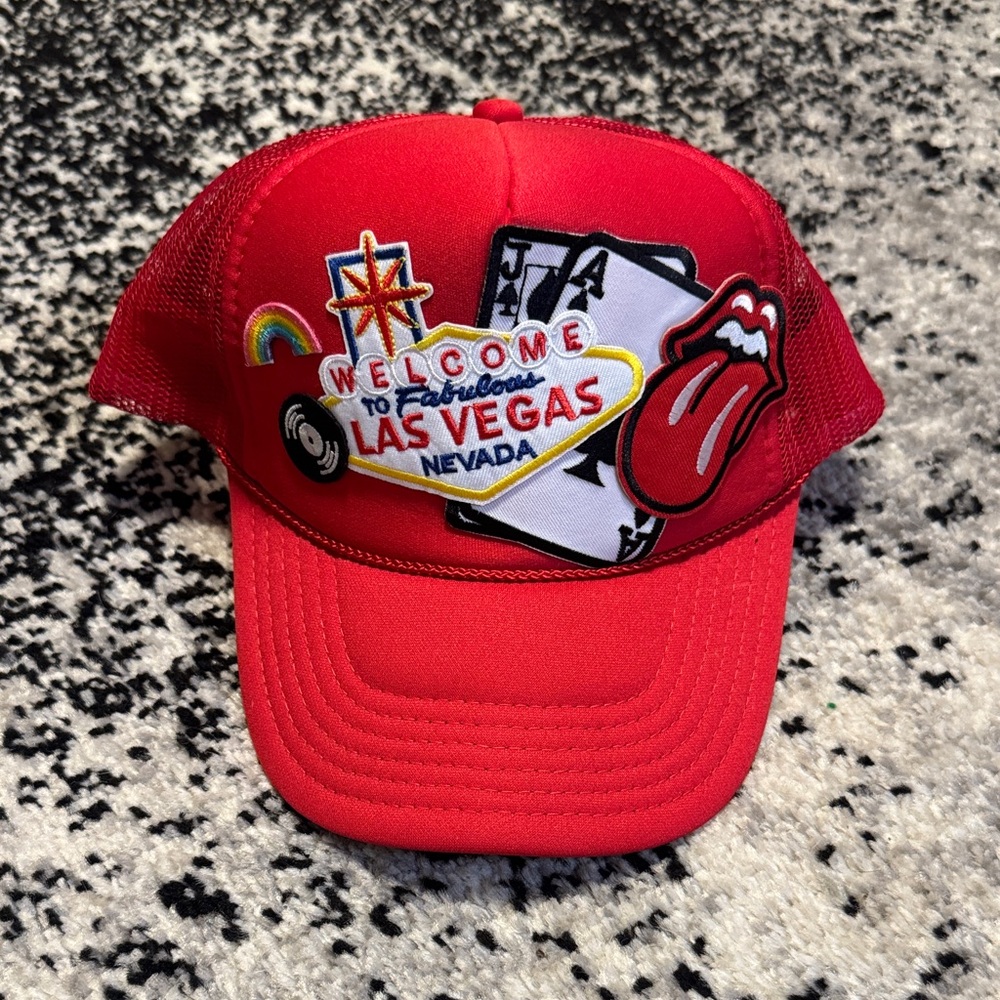Red Patch Trucker Hat